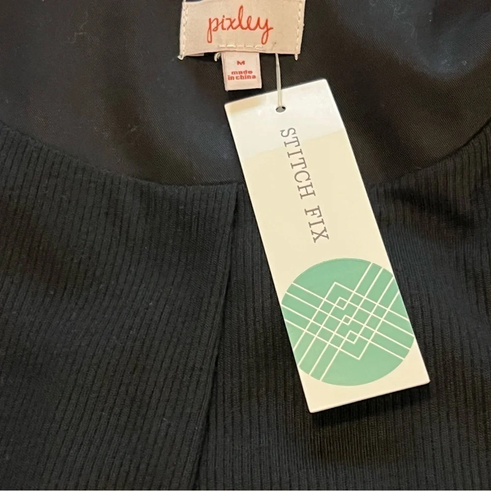 Stitch Fix Pixley Malynn Soft Moto Vest for Asymmetrical Zip Front M Black - Picture 9 of 16
